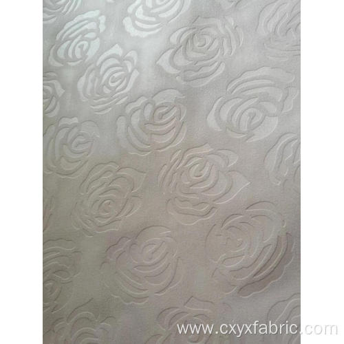 Polyester rose emboss fabric